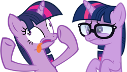 Size: 1769x999 | Tagged: safe, imported from derpibooru, sci-twi, twilight sparkle, unicorn, a canterlot wedding, equestria girls, equestria girls series, spring breakdown, spoiler:eqg series (season 2), equestria girls ponified, tongue out, twilight snapple, twolight, unicorn sci-twi, unicorn twilight