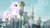 Size: 3840x2160 | Tagged: safe, artist:abion47, artist:thegiantponyfan, artist:weegeestareatyou, imported from derpibooru, fleur-de-lis, pony, unicorn, city, cityscape, crystaller building, female, giant pony, giant unicorn, giantess, high res, macro, manehattan, mare, mega giant