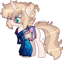 Size: 2279x2198 | Tagged: safe, artist:kurosawakuro, imported from derpibooru, oc, oc only, oc:charlie (broken-boulevard), pony, unicorn, base used, clothes, female, glasses, high res, hoodie, mare, simple background, solo, transparent background