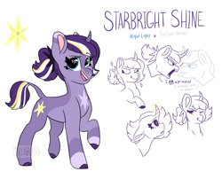 Size: 1940x1637 | Tagged: safe, artist:moccabliss, imported from derpibooru, oc, oc:starbright shine, pony, unicorn, curved horn, female, filly, horn, leonine tail, offspring, parent:night light, parent:twilight velvet, parents:nightvelvet, simple background, white background