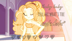 Size: 1258x720 | Tagged: safe, artist:dazzlingsedits, edit, imported from derpibooru, adagio dazzle, human, siren, equestria girls, baby, cute, disguise, disguised siren, solo