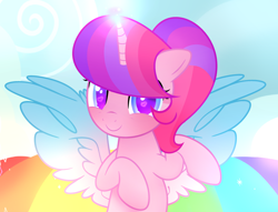 Size: 2776x2120 | Tagged: safe, artist:coral-sparkleyt, imported from derpibooru, oc, oc only, oc:starflight sparkle, alicorn, pony, female, high res, mare, rainbow, solo