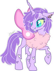 Size: 1966x2600 | Tagged: safe, artist:kurosawakuro, imported from derpibooru, oc, oc only, changeling, base used, female, purple changeling, simple background, solo, transparent background