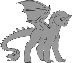 Size: 1872x1641 | Tagged: safe, artist:liefsong, imported from derpibooru, oc, oc only, oc:chain lightning, dracony, dragon, hybrid, pony, claws, commission, looking at you, patreon, simple background, transparent background