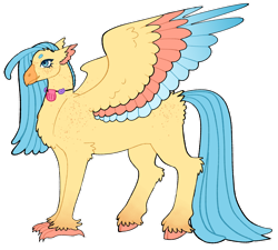 Size: 1280x1152 | Tagged: safe, artist:s0ftserve, imported from derpibooru, princess skystar, classical hippogriff, hippogriff, my little pony: the movie, female, freckles, headcanon, headcanon in the description, older, older skystar, simple background, solo, spread wings, story included, transparent background, wings