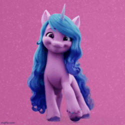 Size: 500x499 | Tagged: safe, artist:thegamerpainter, imported from ponybooru, screencap, izzy moonbow, twilight sparkle, alicorn, pony, unicorn, my little pony: the movie, spoiler:g5, spoiler:my little pony: a new generation, animated, bracelet, caption, cropped, crying, cute, despair, female, g5, gif, grin, i'll cry about it later, image macro, izzybetes, jewelry, jumping, katy perry, looking at you, mare, meme, my little pony: a new generation, one eye closed, open mouth, raised hoof, raised leg, sad, smiling, smiling at you, solo, spoilers for another series, text, twilight sparkle (alicorn), underhoof, wink