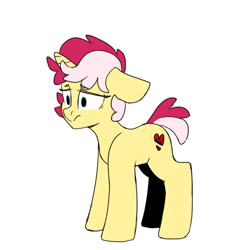 Size: 789x798 | Tagged: safe, artist:tallaferroxiv, oc, oc only, pony, unicorn, female, horn, mare, shrunken pupils, simple background, solo, unicorn oc, white background