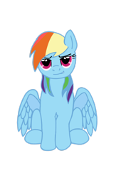 Size: 2480x3508 | Tagged: safe, imported from ponybooru, rainbow dash, pegasus, pony, bedroom eyes, cute, dashabetes, looking at you, smug