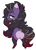 Size: 808x1120 | Tagged: safe, alternate version, artist:arctic-fox, imported from derpibooru, oc, oc only, oc:rivibaes, alicorn, bat pony, bat pony alicorn, pony, succubus, succubus pony, unicorn, alternate character, bat wings, bell, bell collar, chibi, collar, horn, simple background, solo, transparent background, wings