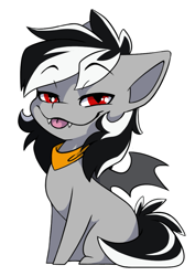 Size: 725x1026 | Tagged: safe, alternate version, artist:arctic-fox, imported from derpibooru, oc, oc only, oc:stormdancer, bat pony, pony, alternate character, bat pony oc, bat wings, chibi, simple background, solo, tongue out, transparent background, wings