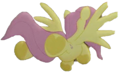 Size: 1165x714 | Tagged: safe, edit, edited screencap, editor:benpictures1, imported from derpibooru, screencap, fluttershy, pony, my little pony: the movie, frog (hoof), simple background, solo, transparent background, underhoof