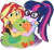 Size: 2956x2716 | Tagged: safe, artist:sketchmcreations, imported from derpibooru, sci-twi, sunset shimmer, twilight sparkle, bird, parakeet, equestria girls, equestria girls series, holidays unwrapped, spoiler:eqg series (season 2), arm around back, arm on shoulder, dashing through the mall, duo, female, glasses, grin, happy, high res, it's not about the parakeet, plushie, simple background, smiling, transparent background, vector