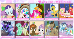 Size: 900x471 | Tagged: safe, artist:pandalove93, edit, idw, imported from derpibooru, big macintosh, bon bon, button mash, candy mane, cheese sandwich, cloud kicker, coco crusoe, derpy hooves, discord, doctor whooves, flash sentry, fluttershy, king sombra, lyra heartstrings, minuette, pinkie pie, princess celestia, radiant hope, rainbow dash, rarity, soarin', spike, sweetie belle, sweetie drops, time turner, twilight sparkle, alicorn, earth pony, pegasus, pony, unicorn, don't mine at night, a canterlot wedding, equestria girls, equestria girls (movie), pinkie pride, secret of my excess, slice of life (episode), bedroom eyes, butt bump, cheesepie, dislestia, doctorderpy, female, flashlight, fluttermac, hopebra, hug, lesbian, lyrabon, male, milkshake, party, shipping, soarindash, sparity, straight, sweetiemash