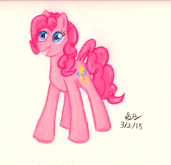 Size: 843x813 | Tagged: safe, artist:destology, imported from derpibooru, pinkie pie, earth pony, pony, solo, traditional art