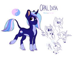 Size: 2542x2048 | Tagged: safe, artist:moccabliss, imported from derpibooru, oc, oc only, oc:opal dusk, pony, unicorn, crying, curved horn, female, high res, horn, leonine tail, magic, magical lesbian spawn, mare, offspring, parent:starlight glimmer, parent:trixie, parents:startrix, solo