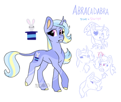 Size: 2020x1708 | Tagged: safe, artist:moccabliss, imported from derpibooru, oc, oc only, oc:abracadabra, pony, unicorn, curved horn, female, horn, leonine tail, magical lesbian spawn, mare, offspring, parent:starlight glimmer, parent:trixie, parents:startrix, solo