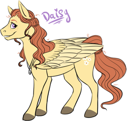 Size: 911x866 | Tagged: safe, artist:eperyton, imported from derpibooru, oc, oc only, oc:daisy, pegasus, pony, colored hooves, offspring, parent:tree hugger, parent:zephyr breeze, parents:zephyrhugger, pegasus oc, simple background, smiling, solo, white background, wings