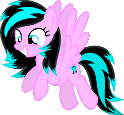 Size: 424x394 | Tagged: safe, artist:pegasski, imported from derpibooru, oc, oc only, pegasus, pony, base used, female, flying, grin, mare, pegasus oc, simple background, smiling, solo, transparent background, wings