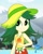 Size: 850x1050 | Tagged: safe, artist:rjp.rammy, imported from derpibooru, sweet leaf, human, equestria girls, clothes, female, green hair, hat, jewelry, leaf, necklace, shirt, sleeveless, solo