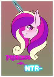 Size: 1265x1800 | Tagged: safe, artist:scorpdk, imported from derpibooru, princess cadance, alicorn, pony, cuckolding, digital art, female, grin, implied infidelity, smiling, solo
