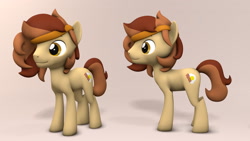 Size: 1920x1080 | Tagged: safe, artist:whiteskypony, imported from derpibooru, oc, oc only, oc:maple bacon, earth pony, pony, 3d, male, solo, stallion