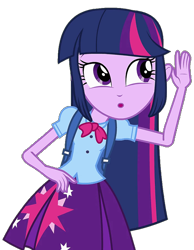Size: 777x999 | Tagged: safe, artist:ftvs-cm45, edit, edited screencap, imported from derpibooru, screencap, twilight sparkle, alicorn, human, equestria girls, :o, background removed, backpack, female, hearing, not a vector, o, o mouth, open mouth, simple background, solo, transparent background, twilight sparkle (alicorn)
