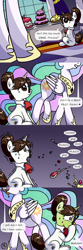 Size: 1600x4800 | Tagged: safe, artist:pony4koma, imported from derpibooru, princess celestia, raven, alicorn, unicorn, abdominal bulge, belly, cake, cakelestia, canterlot, canterlot castle, chubby, disgusted, disgusting, dutch angle, eating, flowing mane, food, food baby, food on face, glasses, green face, hair bun, height difference, hoof shoes, hungry, imminent vomiting, jaw drop, jewelry, licking, licking lips, messy eating, nauseous, necktie, nightmare fuel, physique difference, ravenbetes, regalia, scared, secretary, shaking, slim, stuffed, stuffed belly, stuffing, table, tall, terrified, that pony sure does love cakes, thin, this will end in pain, this will end in tears, tongue out, trembling, vomit, walking, weight gain