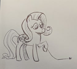 Size: 1373x1226 | Tagged: safe, artist:mellodillo, imported from derpibooru, fluttershy, ant, insect, pegasus, pony, female, grayscale, leash, mare, monochrome, pencil drawing, traditional art