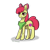 Size: 2000x2000 | Tagged: safe, artist:endelthepegasus, imported from derpibooru, apple bloom, earth pony, pony, adorabloom, cute, female, filly, high res, neckerchief, simple background, solo, transparent background