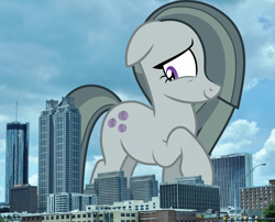 Size: 1964x1585 | Tagged: safe, artist:gamemasterluna, artist:greenmachine987, artist:thegiantponyfan, imported from derpibooru, marble pie, earth pony, pony, atlanta, cute, female, georgia, georgia (state), giant pony, giant/macro earth pony, giantess, highrise ponies, irl, macro, marblebetes, mare, mega giant, photo, ponies in real life