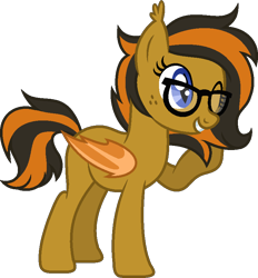 Size: 769x830 | Tagged: safe, artist:pegasski, imported from derpibooru, oc, oc only, oc:railroad tracks, bat pony, pony, base used, female, glasses, mare, simple background, solo, transparent background