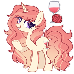 Size: 1448x1448 | Tagged: safe, artist:skyfallfrost, imported from derpibooru, oc, oc only, oc:rose champagne, pony, unicorn, female, mare, simple background, solo, transparent background