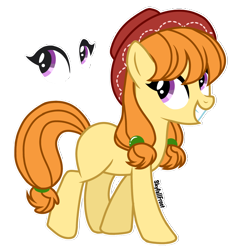 Size: 1448x1448 | Tagged: safe, artist:skyfallfrost, imported from derpibooru, oc, oc only, earth pony, pony, female, hat, mare, simple background, solo, transparent background