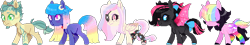 Size: 550x98 | Tagged: safe, artist:lavvythejackalope, imported from derpibooru, oc, oc only, bat pony, pony, bat pony oc, bat wings, hair over eyes, multicolored hair, pixel art, rainbow hair, simple background, transparent background, wings