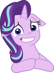 Size: 4000x5418 | Tagged: safe, artist:n0kkun, imported from derpibooru, starlight glimmer, pony, unicorn, student counsel, absurd resolution, female, floppy ears, grin, inkscape, mare, nervous, nervous grin, simple background, smiling, solo, transparent background, vector