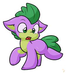 Size: 559x619 | Tagged: safe, artist:zutcha, imported from derpibooru, spike, earth pony, pony, cute, male, ponified, ponified spike, solo, species swap, spikabetes