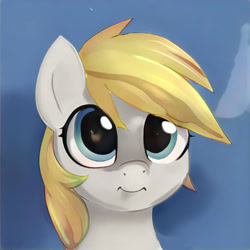 Size: 2000x2000 | Tagged: safe, artist:thisponydoesnotexist, edit, oc, oc only, oc:aryanne, earth pony, pony, earth pony oc, female, mare, nazi, neural network, smiling, solo