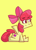 Size: 1800x2500 | Tagged: safe, artist:captdraws, imported from derpibooru, apple bloom, earth pony, pony, cubism, female, filly, modern art, simple background, solo, square, yellow background