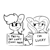 Size: 3000x3000 | Tagged: safe, artist:tjpones, imported from derpibooru, fluttershy, rainbow dash, pegasus, pony, black and white, duo, female, frown, grayscale, high res, implied flutterdash, implied lesbian, implied shipping, mare, monochrome, sign, simple background, sitting, smiling, smirk, white background