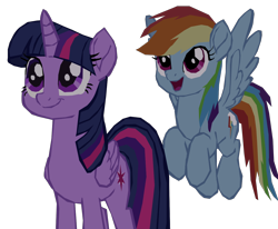 Size: 1280x1057 | Tagged: safe, artist:benpictures1, edit, edited screencap, imported from derpibooru, screencap, rainbow dash, twilight sparkle, alicorn, my little pony: the movie, cute, dashabetes, inkscape, simple background, transparent background, twiabetes, twilight sparkle (alicorn), vector