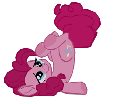 Size: 1280x1090 | Tagged: safe, artist:benpictures1, edit, edited screencap, imported from derpibooru, imported from ponybooru, screencap, pinkie pie, earth pony, my little pony: the movie, cute, diapinkes, frog (hoof), simple background, solo, transparent background, underhoof, upside down