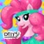 Size: 2048x2048 | Tagged: safe, artist:turtletroutstudios, imported from derpibooru, pinkie pie, earth pony, pony, abstract background, drawing challenge, female, headband, high res, mare, open mouth, open smile, smiling, solo, starry eyes, sweatband, wingding eyes