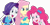 Size: 5464x2713 | Tagged: safe, artist:steyrrdash, imported from derpibooru, fluttershy, pinkie pie, rarity, equestria girls, equestria girls series, female, fluttershy is not amused, geode of fauna, geode of shielding, geode of sugar bombs, high res, laughing, laughing wolves meme, magical geodes, meme, open mouth, ponified meme, rarity peplum dress, show accurate, simple background, transparent background, trio, trio female, unamused, vector