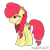 Size: 990x994 | Tagged: safe, artist:novalightsentryyt, imported from derpibooru, apple bloom, earth pony, pony, alternate design, female, filly, hair over one eye, simple background, solo, transparent background