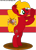 Size: 2066x2902 | Tagged: safe, artist:fonypony, imported from derpibooru, earth pony, pony, magical mystery cure, bipedal, female, flag, high res, nation ponies, open mouth, ponified, simple background, solo, spain, transparent background