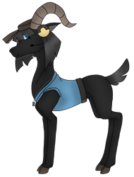 Size: 2252x2969 | Tagged: safe, artist:agdapl, imported from derpibooru, goat, clothes, crossover, hat, headset, high res, horns, male, scout, simple background, solo, species swap, team fortress 2, transparent background