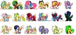 Size: 1407x661 | Tagged: safe, artist:beamybutt, imported from derpibooru, oc, oc only, earth pony, pony, base used, chibi, earth pony oc, simple background, white background