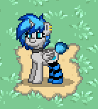 Size: 138x154 | Tagged: safe, artist:beamybutt, imported from derpibooru, oc, oc only, oc:moonbeam, alicorn, pony, pony town, alicorn oc, choker, clothes, female, horn, mare, pixel art, socks, solo, striped socks, wings