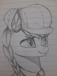 Size: 3000x4000 | Tagged: safe, artist:mrscroup, artist:mustaphatr, imported from derpibooru, oc, oc only, oc:altidiya, earth pony, pony, equestria at war mod, clothes, female, hat, solo, traditional art