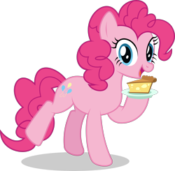 Size: 3178x3116 | Tagged: safe, artist:thatusualguy06, imported from derpibooru, pinkie pie, earth pony, pony, apple, apple pie, female, food, high res, inkscape, looking at you, mare, open mouth, open smile, pi approximation day, pi day, pie, ponyscape, simple background, smiling, smiling at you, solo, transparent background, vector